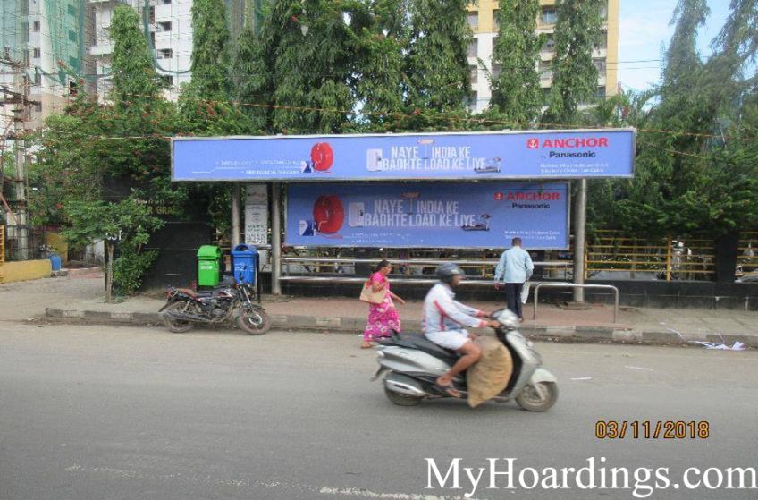 Best OOH Ad agency in Chennai, Bus Shelter Advertising Company at Hotel Breeze bus stop in Chennai